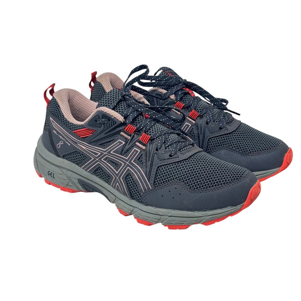 ASICS Women’s Gel-Venture 8 Grey & Peach Running Hiking Sneakers Size 8